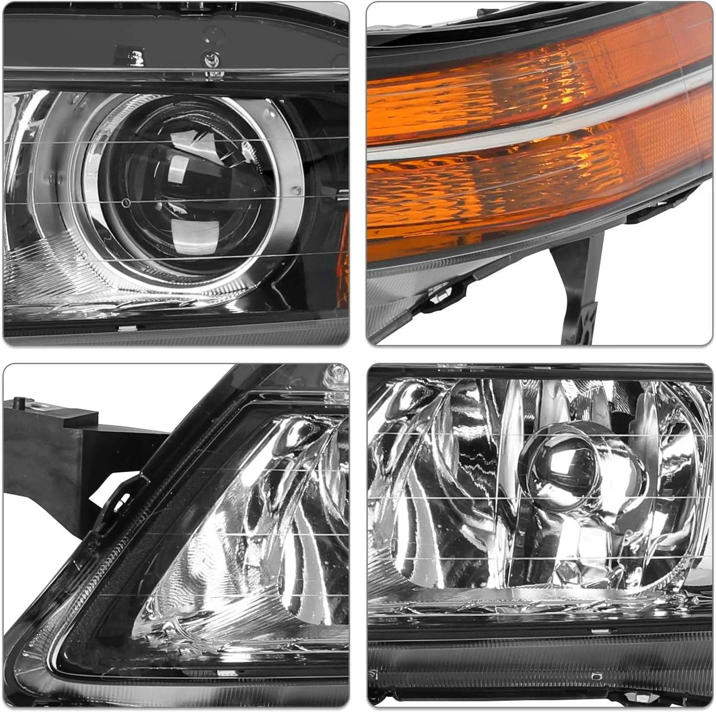 Acura Tl Headlight Pair Of HID Headlights For 2002-2003 Acura TL - Left \u0026  Right Replacement Headlamps (Chrome Housing) Acura TL Headlights, image size:1463x1456