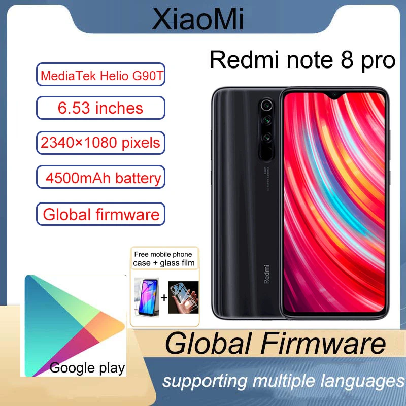 ram computer Xiaomi Redmi Note 8 Pro smartphone 6G 128GB ROM battary 4500mA   Random color with gift ram computer