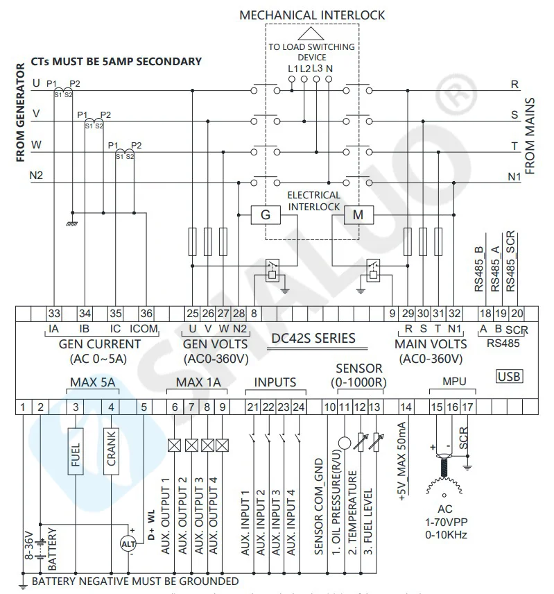 Description Picture 5 of itemDC40S DC40SR DC42S Mebay Controller Diesel Gas Gasoline Generator Engine Control Module Replace HGM4010 HGM4020 DSE4610 DSE4620