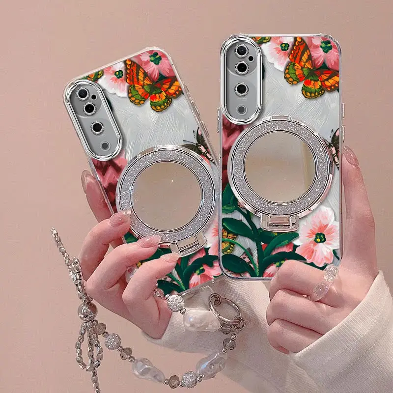 Vivid Floral Bracelet Holder Phone Case Cover