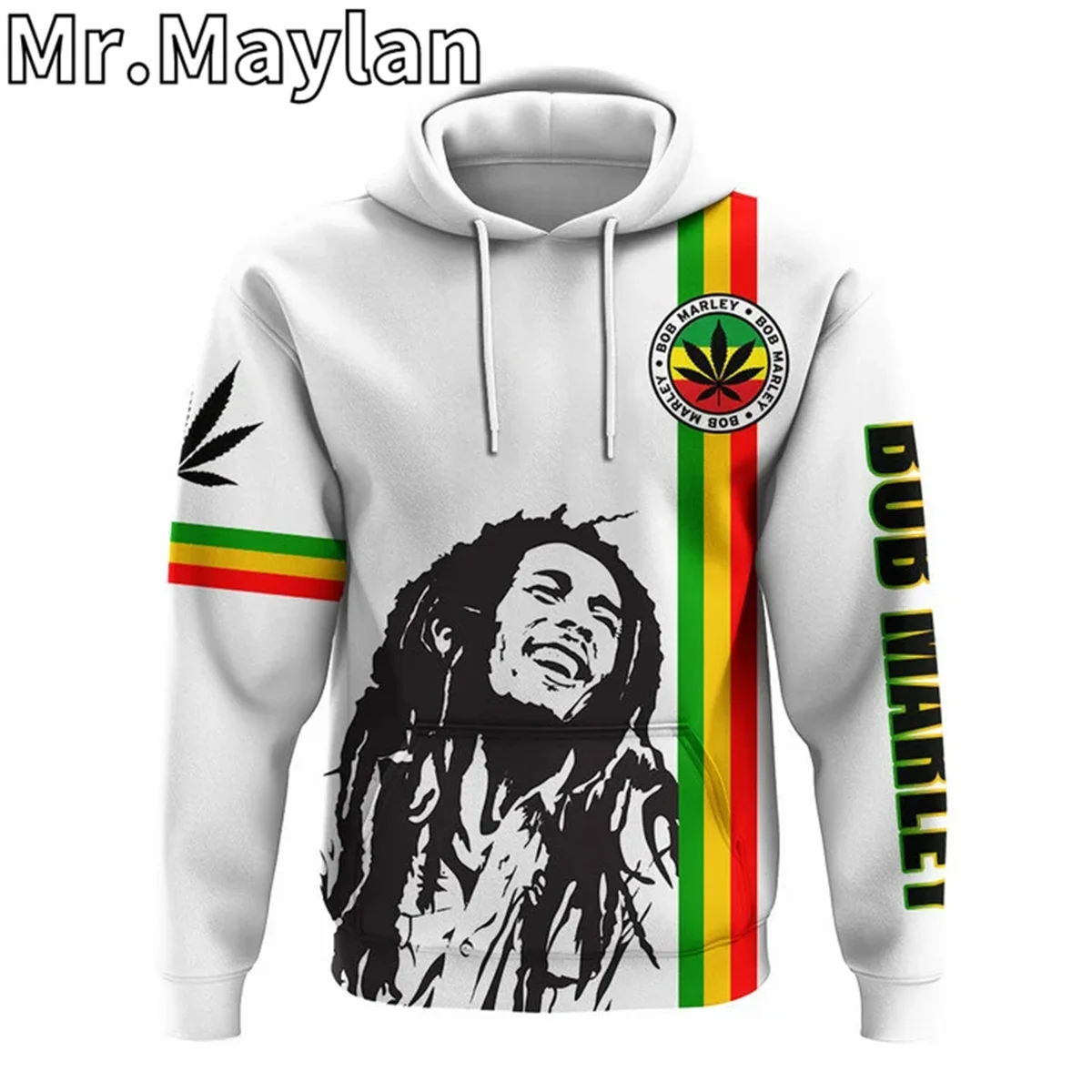 

Rasta Bob Marley Color Weed With Leaves 3D Print Unisex Hoodie Men Sweatshirt Streetwear Zip Pullover Casual Jacket Tracksuit-1