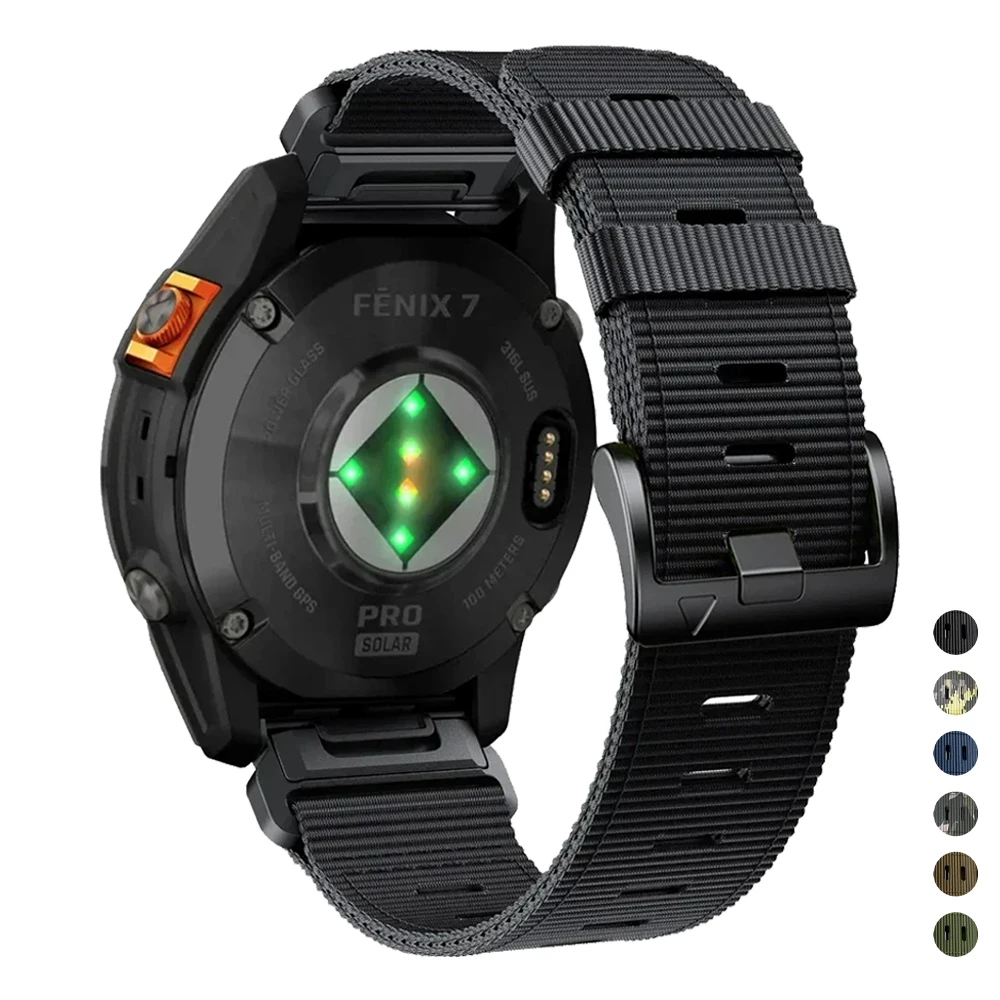 Nylon QuickFit Sports Strap - Versatile 22mm/26mm Wrist Band Bracelet