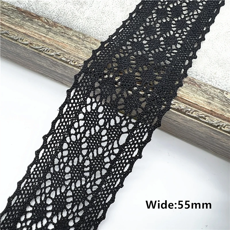 Lace Ribbon Cotton Ribbon Lace Sewing Supplies Lace Sewing Accessories Lace Garment Accessories Lace Accessories Clothing Accessories Lace Fabric Chiffon Lace Fabric Lace Decoration 2yards/Lot 10mm-50mm Cotton Lace Ribbon For Apparel Sewing Fabric Trim Crocheted Handmade