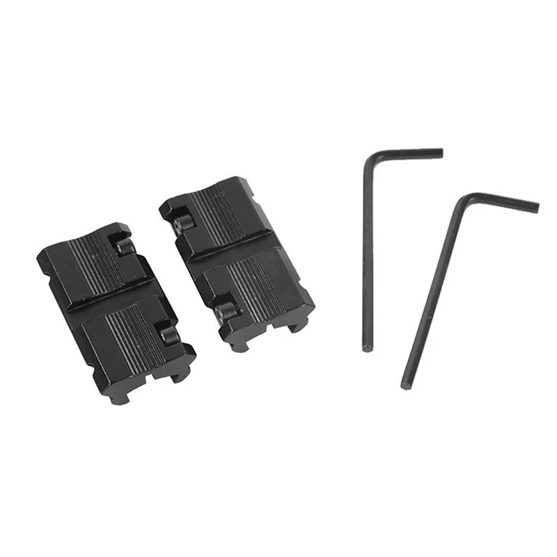 

2Pcs Picatinny/W 3/8" 11mm Dovetail To 7/8" 20mm Weaver Rail Adapter Mount