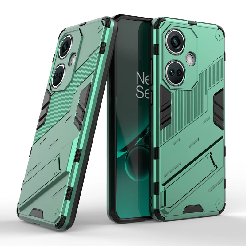 

For OnePlus Nord CE3 Case Punk Stlye Full Protection Armor Cover with Kickstand Built in Stand Bracket For OPPO K11 5G