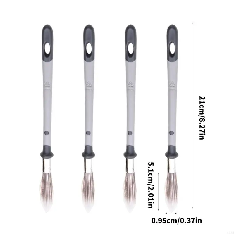 G5AB Pack of 4 Small Paint Brushes Portable for Edging Corners and Baseboards