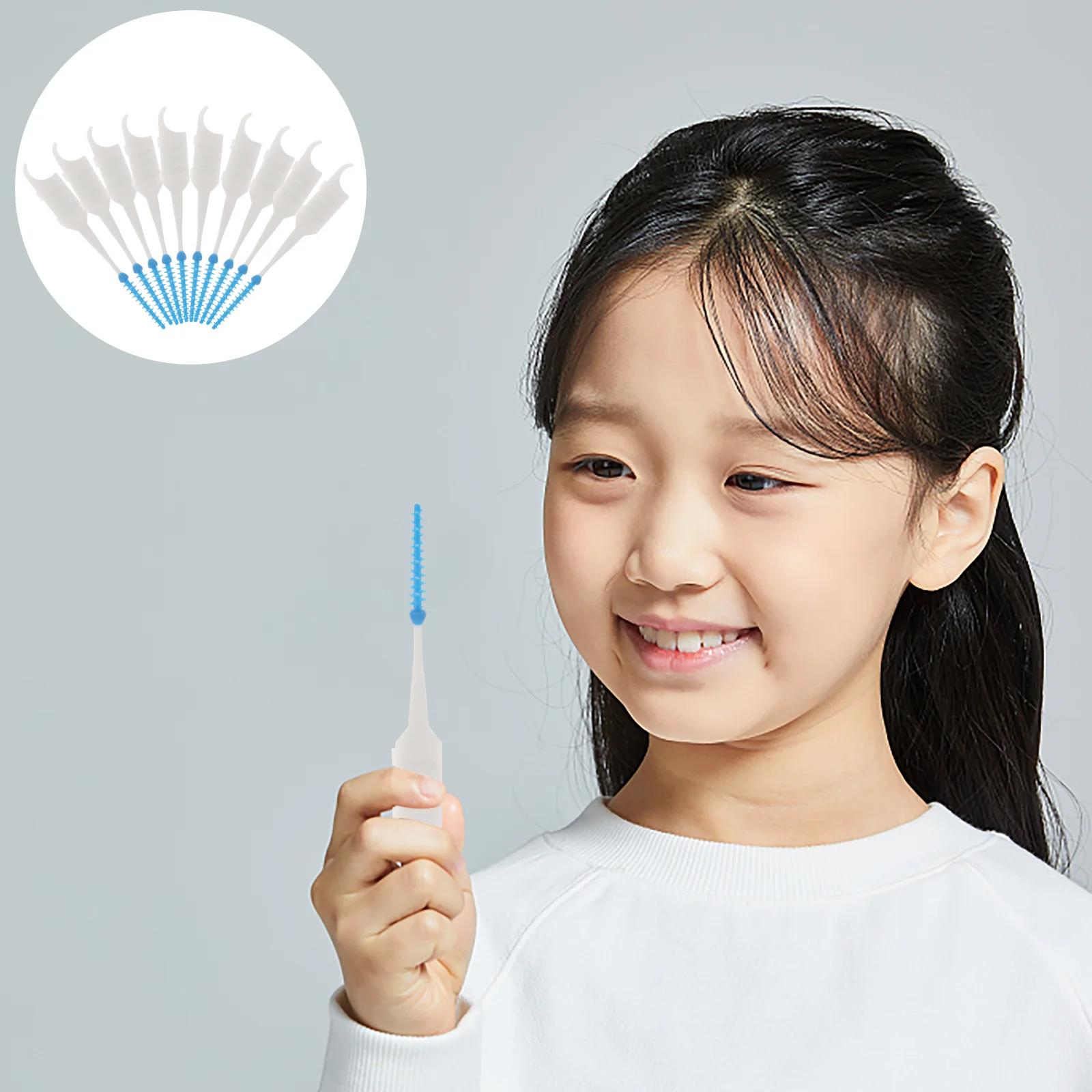 

200 Pcs Toothpick Dental Floss Stick Toothpicks Interdental between Teeth Toothbrush Silicone