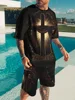 Fashion New Plus Size Men's Suit Cross Jesus Printed Suit Summer Cool Breathable Short Sleeve Drawstring Shorts Faith Clothing 3