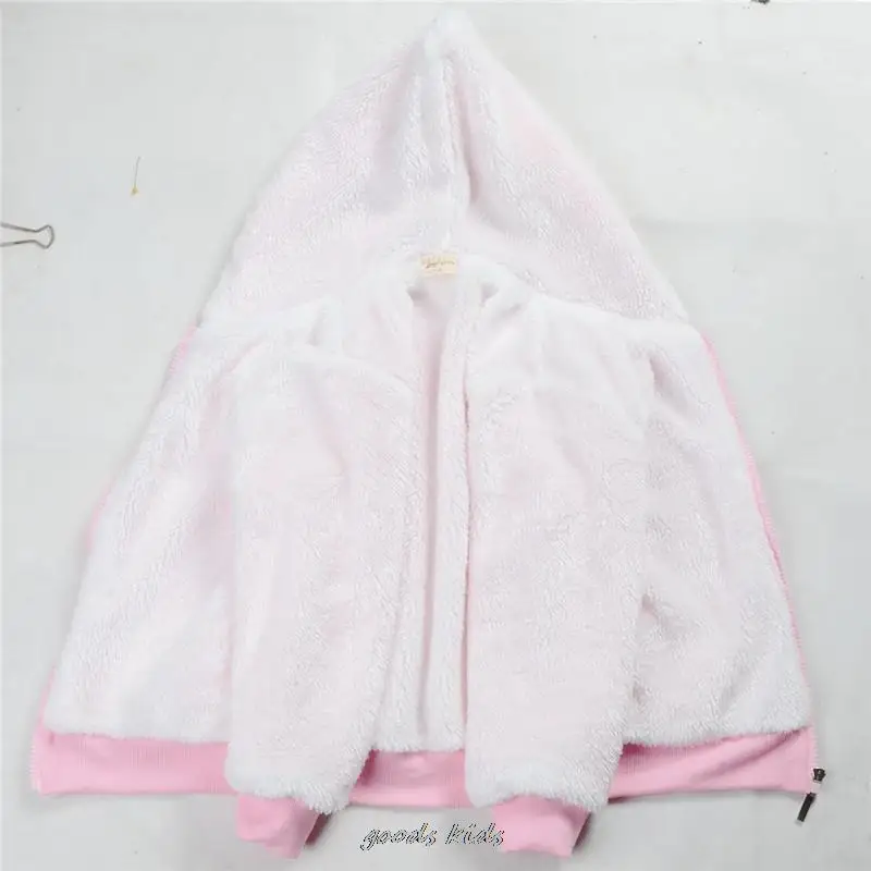 Lilo And Stitch Kids Jackets Boys Winter Thick Coats Warm Fur Outerwear For Youth Girls Hooded Jacket Children's Clothes 2-16Y - Image 2