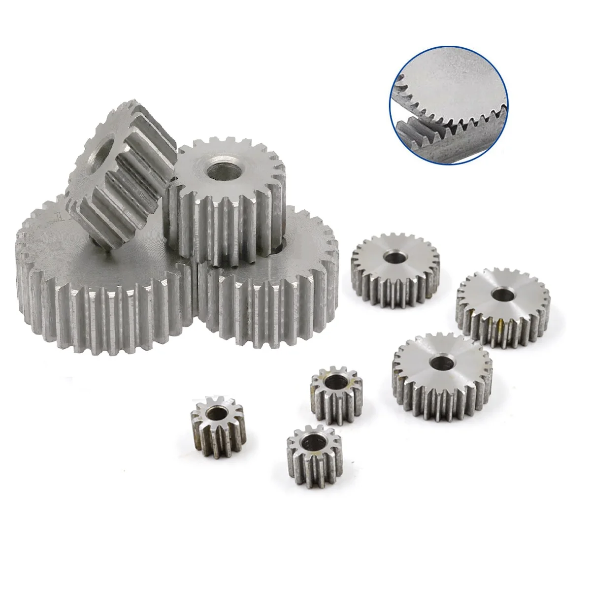 Ingranaggi Metallici Per Modellini RC - 10 Pezzi Pignone 18T Modulo 0.6 In Acciaio Antiusura - Foto 2