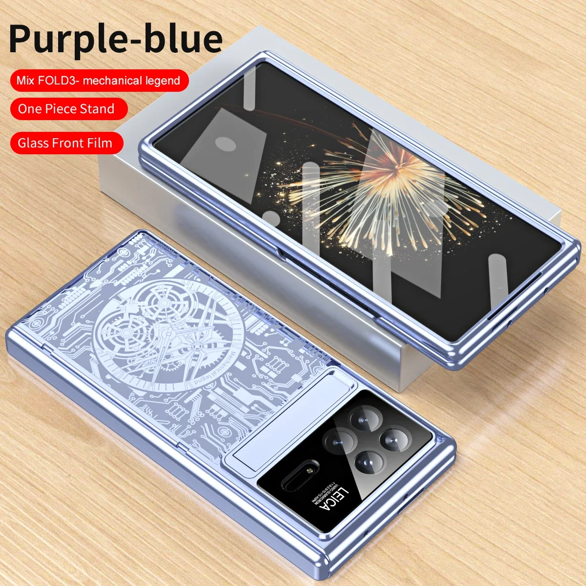 For Xiaomi MIX Fold 3 5G Case 360° Full Screen Protector Cover Hinge Plating Matte Mechanical Case For Xiaomi MIX Fold 3 5G_voghion.com