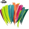 ONTFIHS 50PCS Archery Fletching RW 4" Shield Arrow Feathers with Natural Turkey Feathers 3