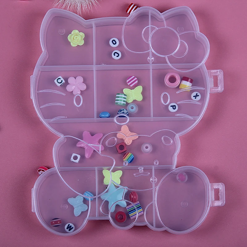 Plastic Jewelry Storage Box For Necklace Earring Pills Organizer Diamonds Rhinestone Charms Case