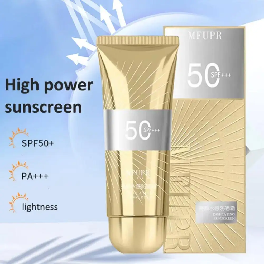 60ml Facial Moisturizing Sunscreen Anti-UV SPF50+ Refreshing Whitening Isolation Light Primer Sun Protection Body Sunscreen