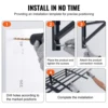VEVOR 2-Layer Garage Storage Shelving Wall Mounted Tool Box Rack Tool Cabinet Floating Shelves Holder for Shop Workshop 4