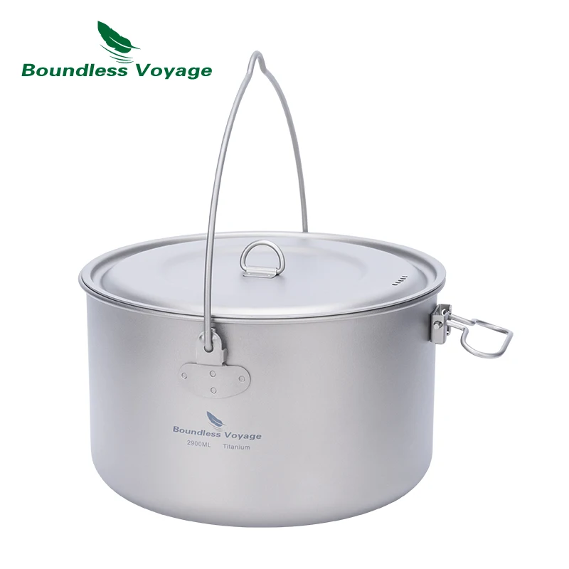 Camping Cookware Titanium Pot 2900ml 1950ml 1300ml