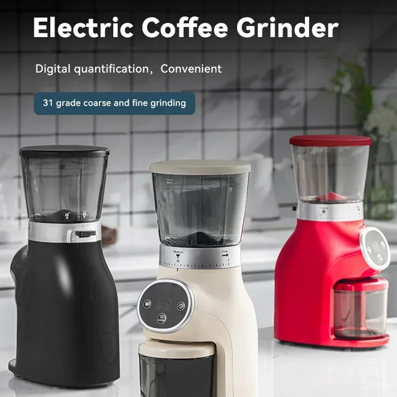 Coffee Bean Burr Mill Grinder, Electric and Automatic Conical Burr Coffee Grinder With 30 Adjustable Grind Settings For 2-12 Cup 2