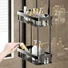 Over The Door Shower Caddy, Bathroom Storage Rack, Bathroom Hanging Shelf, Double Layer Shower Shelf, Bathroom Caddy Organizer 4