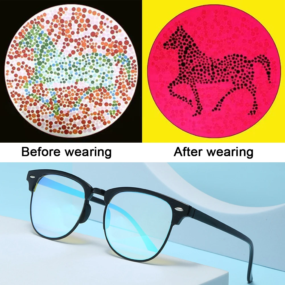 álbum Limitado Suelto Gafas de lentes correctivos para daltonismo, 1 unidad, ambliopía, Color  rojo, verde, cuidado de la visión| | - AliExpress