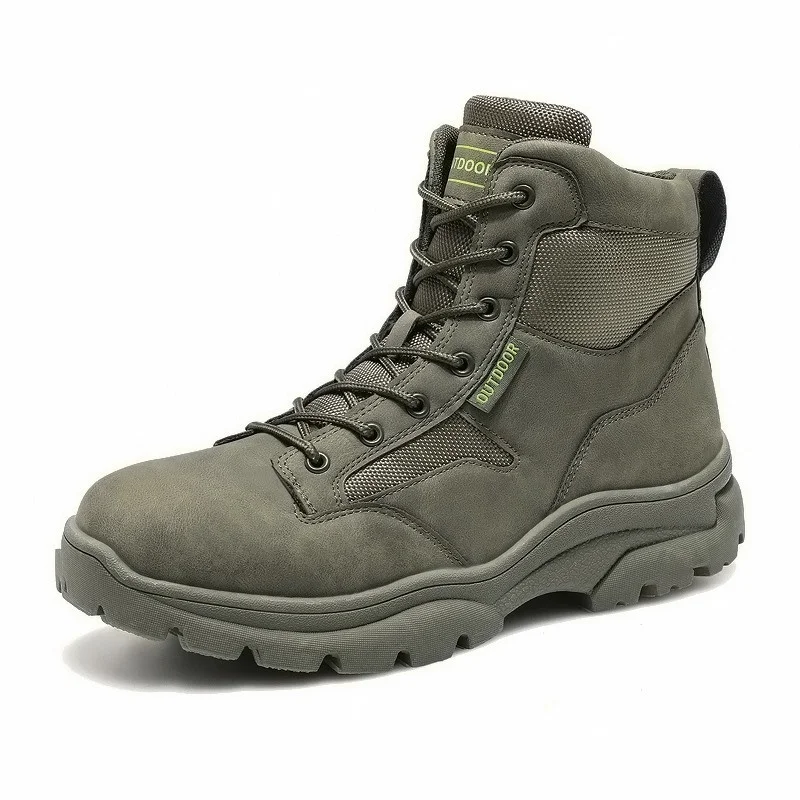 

New Boots Military Tactical Mens Boots Special Force PU Leather Desert Combat Ankle Boot Army Men's Work Shoes Plus Size 47 2023