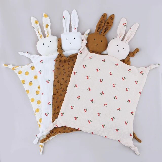 Baby Saliva Towel Soft Newborn Baby Soothe Appease Towel Infant Cute Bunny Sleeping Dolls Toy Plush Comforting Toy Baby Towel 2