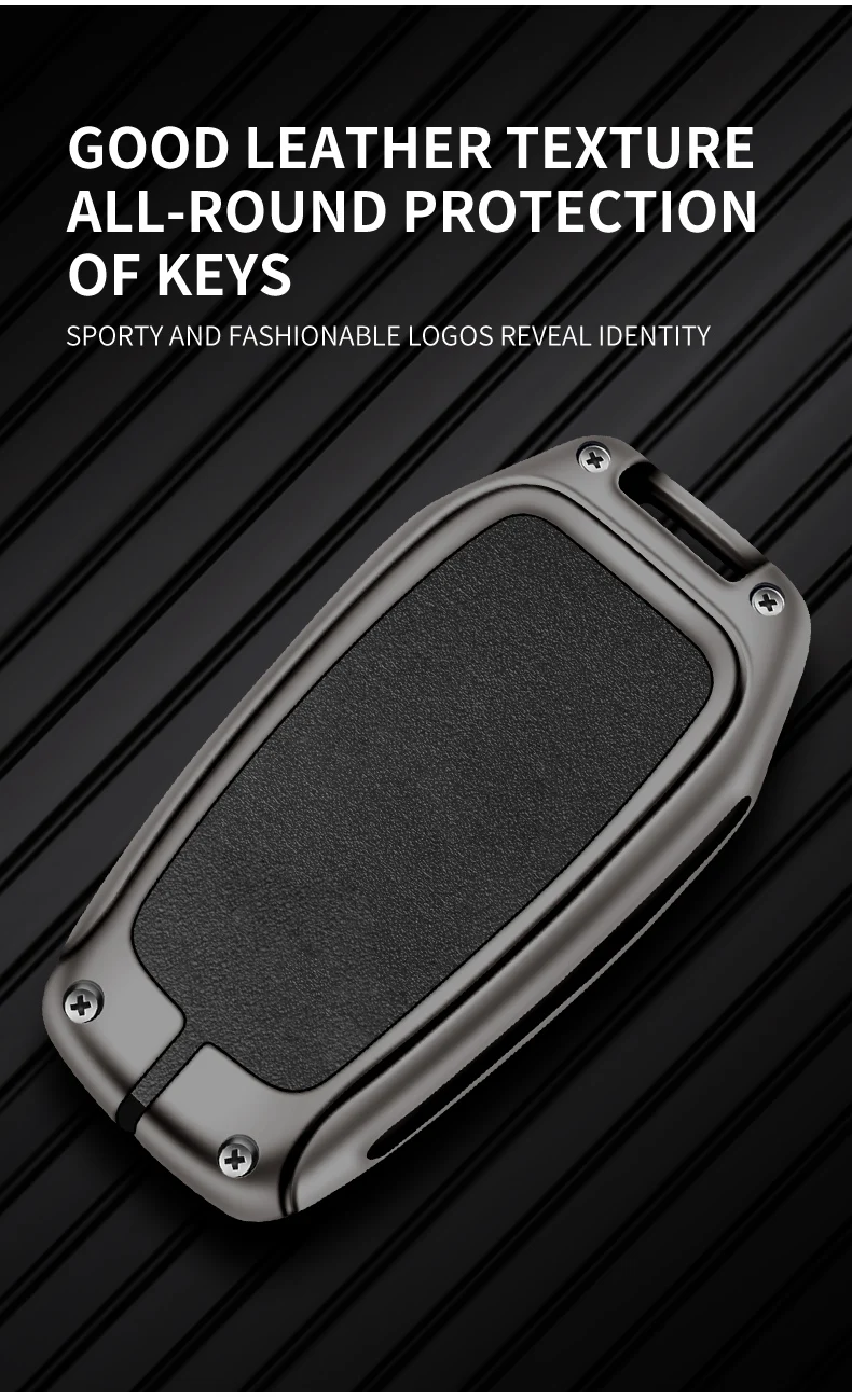Custodia per chiave auto in pelle metallica Shell per Toyota Hilux Fortuner Land Cruiser 200 Camry Sienna RAV4 Previa Highlander Protector - S62d7a93d502b47d8b418ca7d2152c003n
