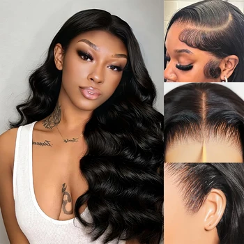 Body Wave Lace Front Human Hair Wigs Pre Plucked Glueless 5x5 13x6 Hd Lace Frontal Closure Human Hair Wig For Woman 1