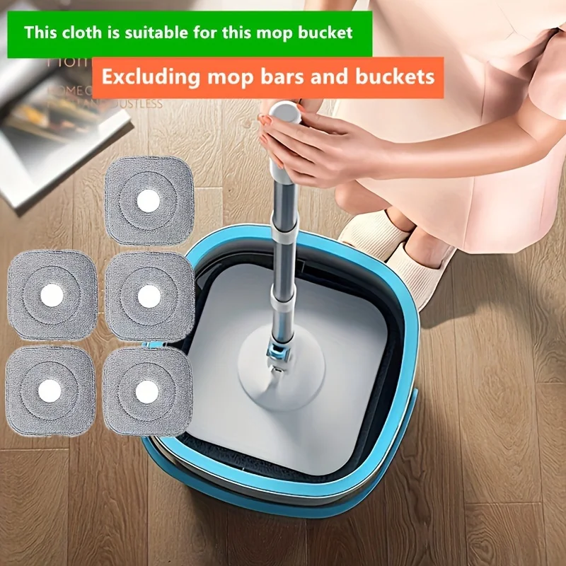 Mop Replacement Cloths - 5pcs Strong Decontamination Cleaning Tools for Flat Mop