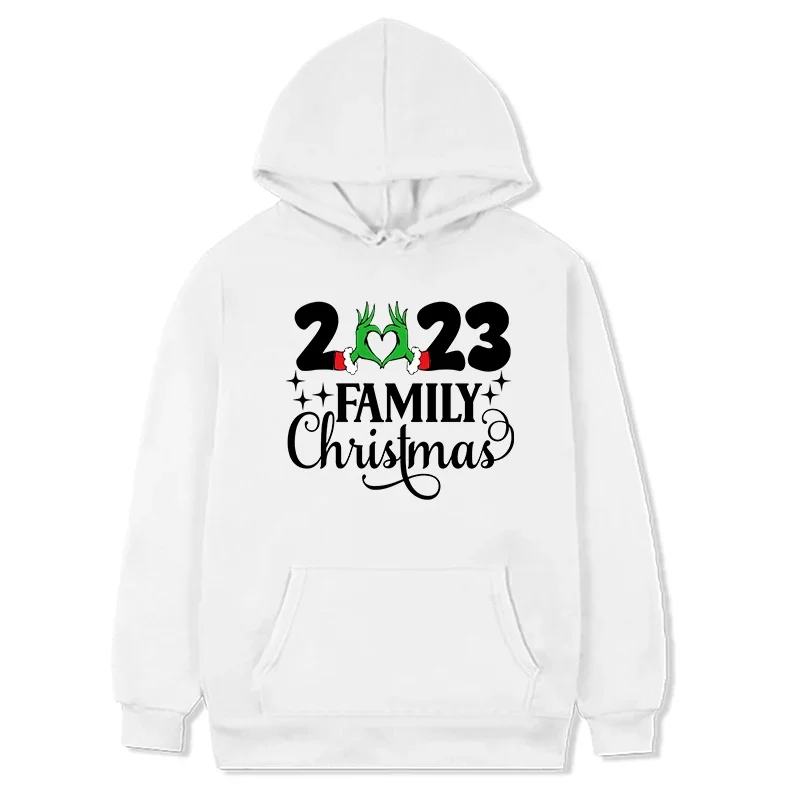 Family Christmas 2023 Sweatshirt Funny Family Matching Gift Santa Celebration Winter Clothes Women Aesthetic Hoodies m