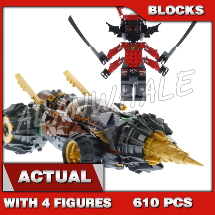 

610pcs Shinobi Legacy Cole's Earth Driller Giant Stone Warrior Army Scout 11163 Building Block Sets Compatible with Model