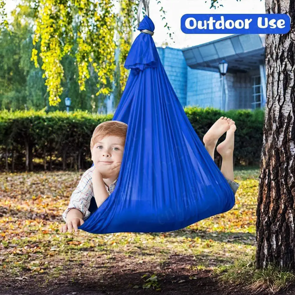 Kids Sensory Swing Elastic Therapy Swing Indoor Outdoor Yoga Suspension Beds Relaxing Calming Compression Therapy Swing Hammock 3