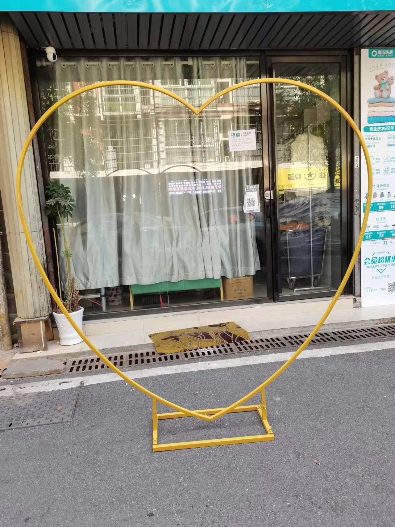 

Heart Shaped Wedding Arch Decoration Flower Stand Wedding Background Decor 200cm(6.56ft )Metal Arches Propose Marriage Deco