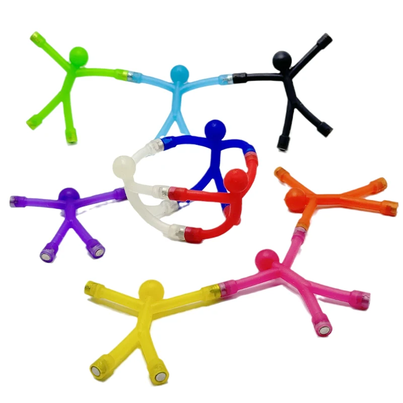 10Pcs Mini Refrigerator Magnets Man Flexible Fridge Humanoid Magnetic Sticker Cute Colorful Man Funny Toys For Home Office Decor fidget toys,stress relief toys