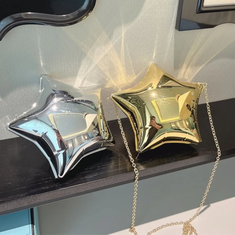 Silver Cate Handbag with Gold Stars