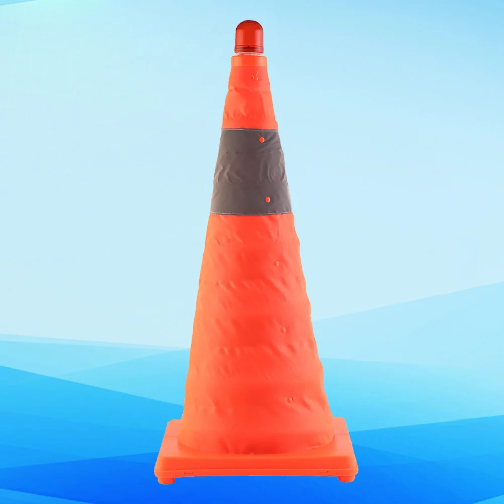 

Road Cone inch with Led Lights Reflective Safety Cone Highlight Roadblock Road Cones ( Orange )