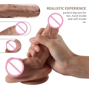 Realistic Dildo Silicone Strong Suction Cup Dildo Erotic Adult Toy Erection Penis for Women Lesbian Strap on Dildo Sex Toys 2