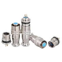 10SETS XS8 XS10 XS12 Aviation Connector Push-Pull Self-Locking Plug & Socket 2/3/4/5/6/7 Pin Gold-Plated Terminal Adapter Set 4