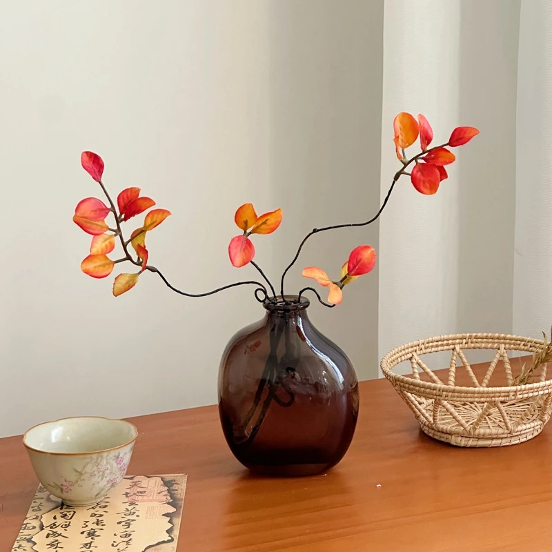 Retro Nordic Transparent Glass Vase – Desktop Flower Arrangement Vase 3