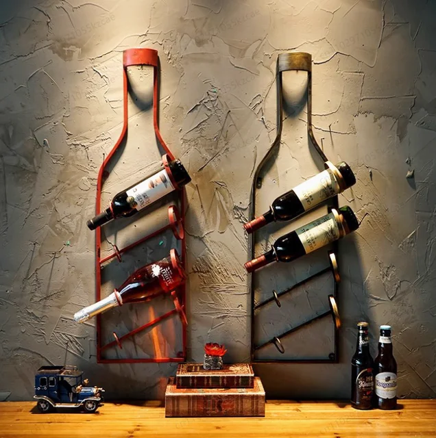 Vintage wine rack Wall hanging Vintage wine rack Wall hanging