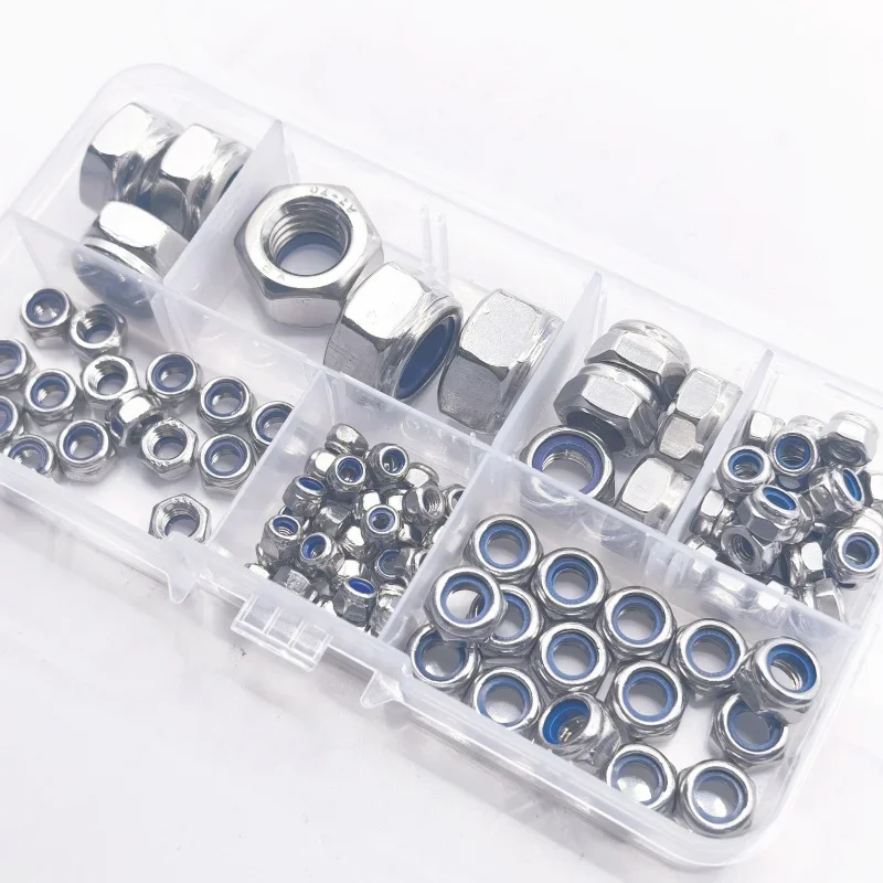 Locking Nuts 100/192 Pieces Stainless Steel Ideal for Locking Washers
