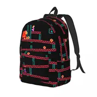 Donkey Kong Backpack for Student School Book Bags Arcade Game Collage Retro Daypack Preschool Primary Bag Outdoor 2