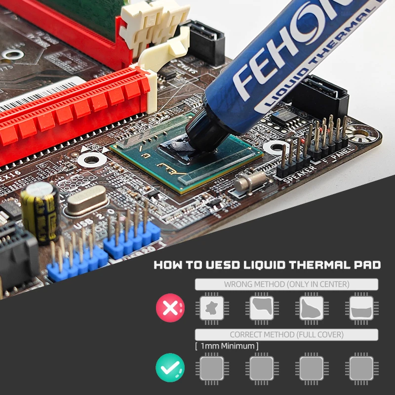 Fehonda 히트 싱크용 액체 열 패드, VGA GPU IC 프로세서, 급속 냉각 열 퍼티, 50g, 100g, LTP81, 18w/Mk, 12g