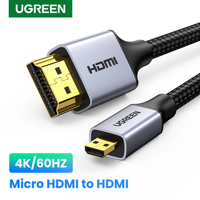 involveret dessert Rengør soveværelset UGREEN Micro HDMI Cable 4K/60H Micro HDMI to HDMI Cable Male to Male For  GoPro Sony Projector 1m 1.5m 2m 3m Micro HDMI Cable - AliExpress