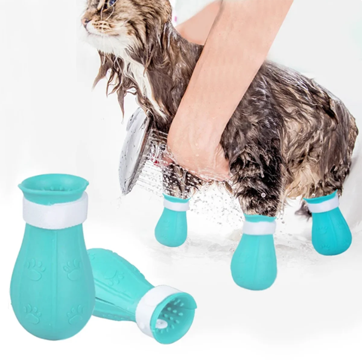 Pet supplies anti scratch cat foot covers, cat bathing tools, pet foot covers, paw covers