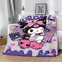 Printed Blanket Picnic Blankets Warm Sanrio Kuromi Blanket Soft and Comfortable Blanket Home Travel Birthday Gift 2