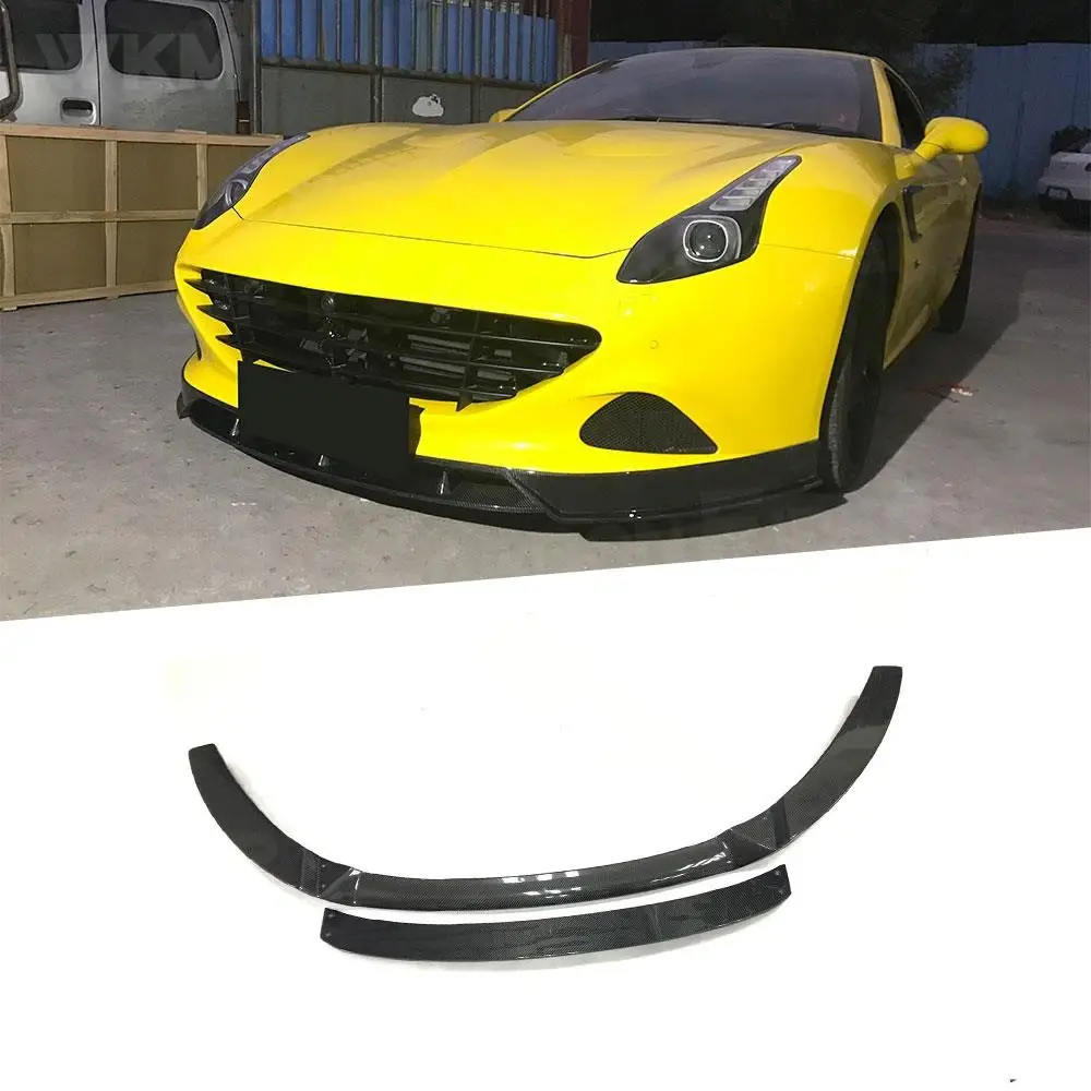 

Передняя губа для Ferrari California 2015, Высококачественная передняя губа из углеродного волокна, спойлер для бампера, Стайлинг автомобиля FRP, 2 шт.