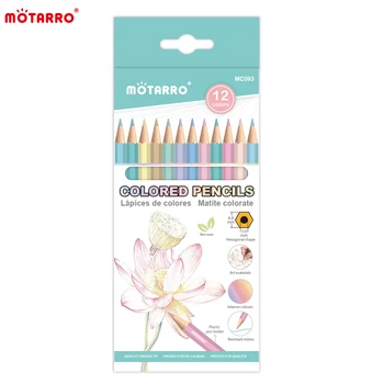 MOTARRO 12 pezzi Macaron matite colorate matita in legno matita da disegno per bambini scuola ufficio scrittura forniture di cancelleria 1