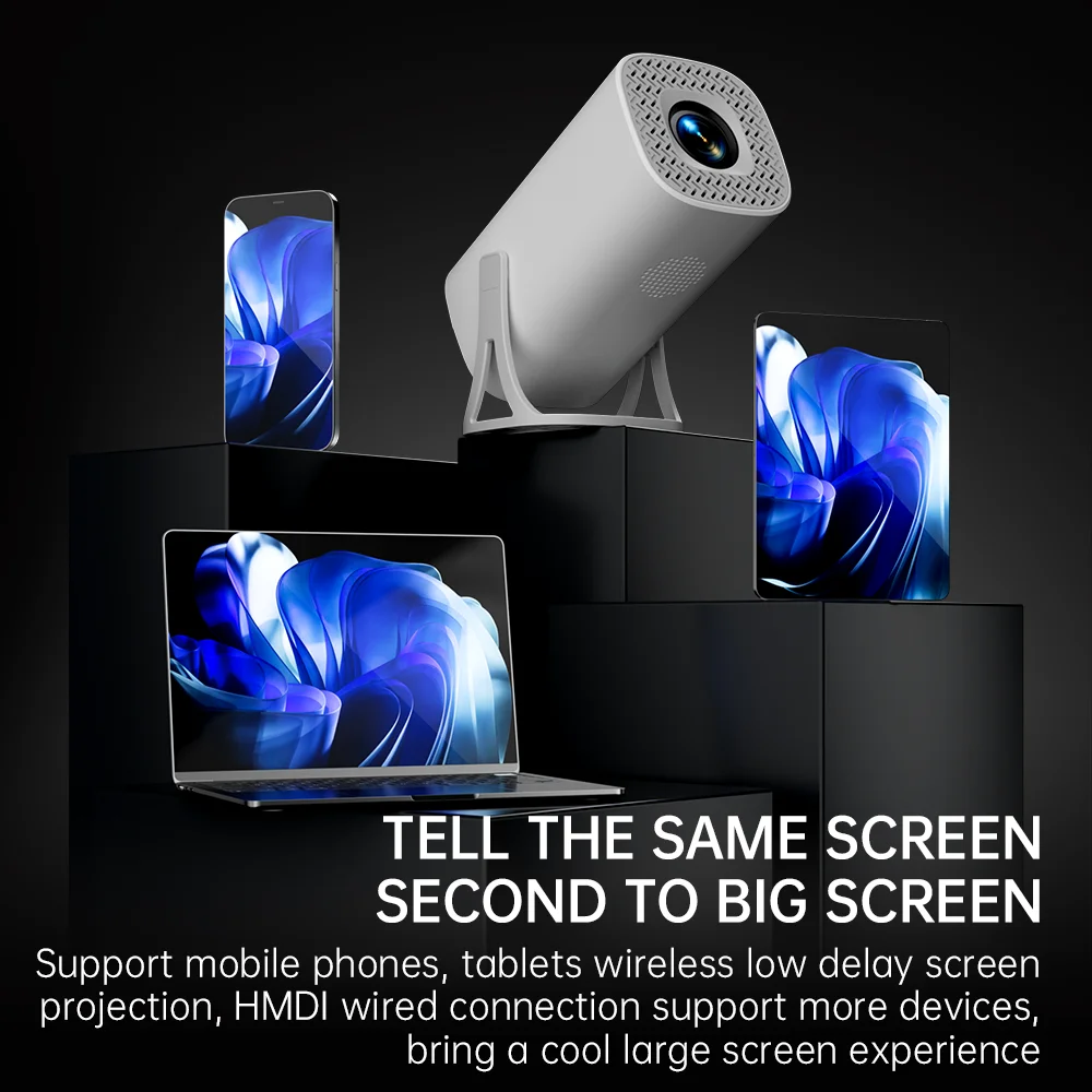 S40GE 안드로이드 11 게이밍 프로젝터 64GB TF 카드 무선 게임 컨트롤러 듀얼 WIFI 1280*720P 홈시어터 휴대용 프로젝터