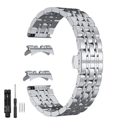 Premium Stainless Steel Smartwatch Replacement Strap - Sleek Metal Band - 22mm (Silver)