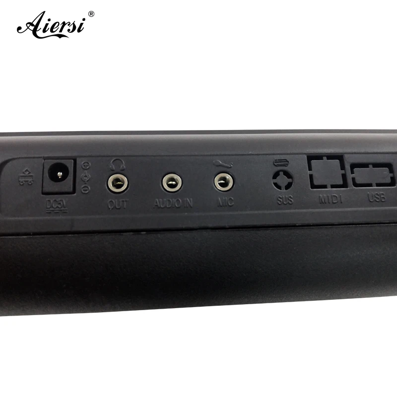 Aiersi-Portable Electronic Keyboard, 61 Key, Red ,Black, White Color